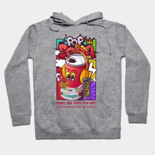 Soda can cartoon character pop art concept Hoodie